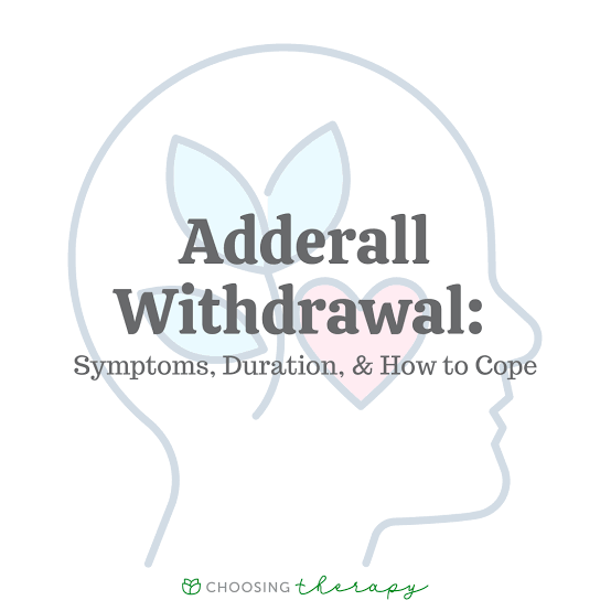 How to cope with adderall withdrawal