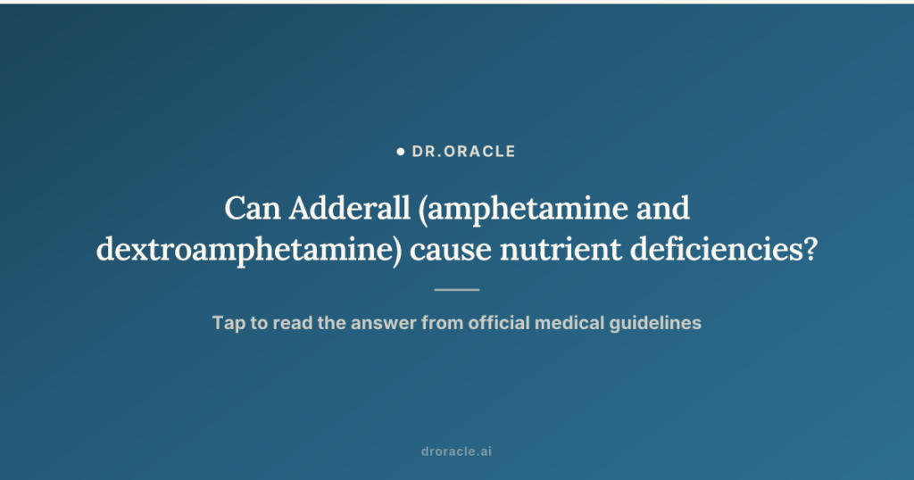 What nutrients does adderall deplete