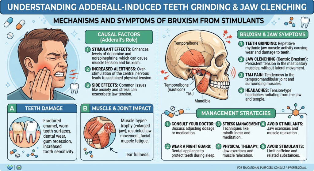 why does adderall make me clench my jaw