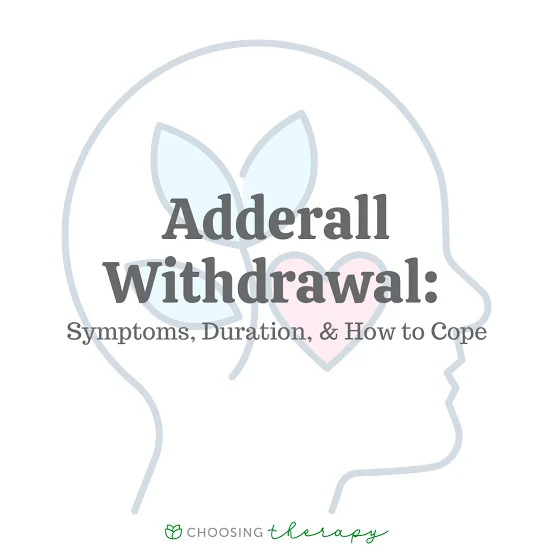How to cope with adderall withdrawal
