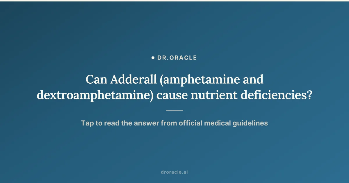 What nutrients does adderall deplete